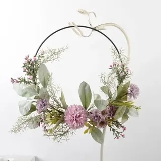 Türkranz Kranz Deko, 36cm Frühling,Künstliche Blumen Orchidee Kranz,36cmFrühling, Türkranz Ganzjährig Außen,Türdeko Haustür