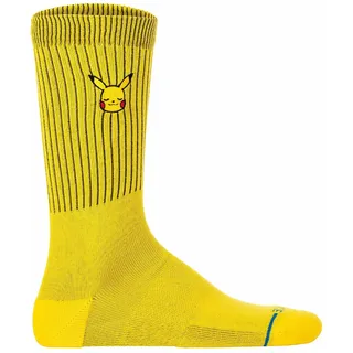 Kurzsocken STANCE "Socken PIKACHU CREW 1er Pack", Herren, Gr. 38-42, gelb, Obermaterial: 76% Baumwolle CO. 17% Polyester PES. 4% Nylon NY. 3% Elasthan EL., Socken Kurzsocken