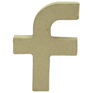 Décopatch AC818C - Kleiner Buchstabe aus Pappmaché, f 1,5x8,5x12cm, perfekte Deko für das Zuhause, 1 Stück