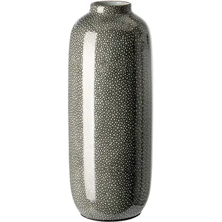 Fink Tischvase »ROY« Handarbeit, mit handbemaltem goldfarbenen Rand, grau