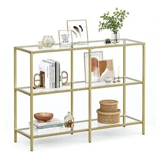 VASAGLE Konsolentisch 100 x 30 x 73 cm Gold