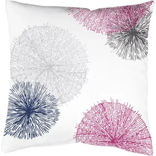Dekokissen HOME WOHNIDEEN "SCOPPIO" Gr. 2, lila (beere, bedruckt), B:50cm L:50cm, Polyester, Dekokissen_Sitzkissen_Kissenhüllen, Dekokissen, Kissenhülle mit Füllung, 1 Stück