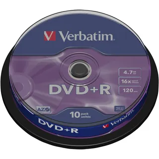 Verbatim DVD+R 4.7GB 16x, 10er Spindel