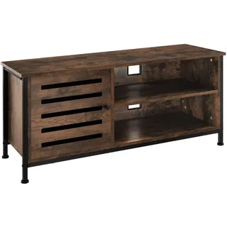 tectake Tv-Board Galway, 110 x 41,5 x 50,5 cm, Industrial Holz dunkel, rustikal , Rostfarben , Holzwerkstoff , Beton Optik , Quadratisch , 41.5x50.5x110 cm , Wohnzimmer, TV Möbel, Lowboards, Lowboards stehend
