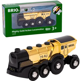 BRIO Goldene Batterielok mit Licht und Sound (63363000)