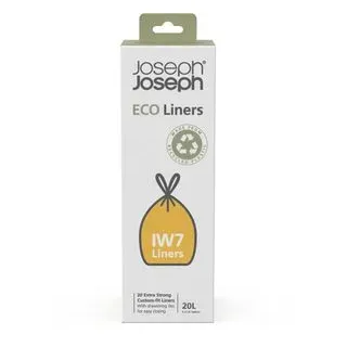 Joseph Joseph IW7 20 L Eco Müllbeutel Recycelte Müllbeutel 20erPack grau Abfallsack, Grau