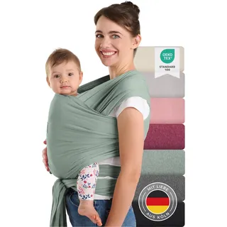 Laleni Tragetuch Baby, Babytragetuch - Babytrage für Neugeborene, 100% weiche Bio-Baumwolle, elastisch bis 15kg
