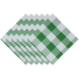DII Buffalo Check Collection Tischset im klassischen Bauernhaus-Design, Baumwolle, Grün/Weiß, 20" x 20" (Set of 6), 6