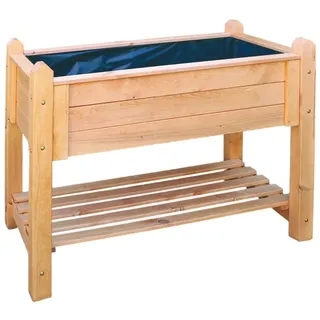 Promadino Blumenkasten Kräuterbeet 114 x 60 x 84,5 cm Braun
