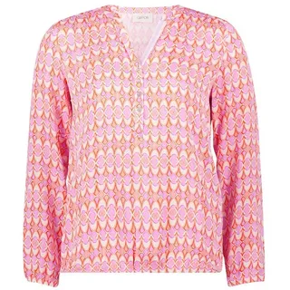 Cartoon Damen Casual-Bluse mit Muster 42, Orange/Rosé