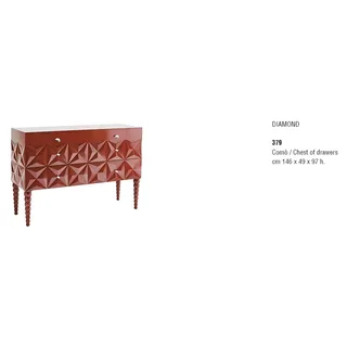 Italienische Möbel Regal Konsole Kommode Anrichte Schrank Garderobe Sideboard - Rot