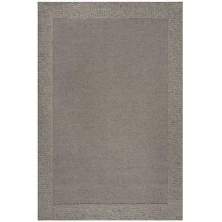 Wollteppich , Grau , Textil , Bordüre , rechteckig , 120x170 cm , Reach, AZO-frei, Handmade in India , für Fußbodenheizung geeignet, pflegeleicht , Teppiche und Böden, Teppiche, Schafwollteppiche