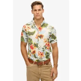 Superdry für Herren. M4010947A Mehrfarbiges Hemd mit Hawaii-Print (XL), Lässig, Modal, Kurzarm