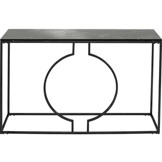 Kare-Design Konsolentisch , Schwarz , Metall, Stein , 35x75x120 cm , Wohnzimmer, Wohnzimmertische, Konsolentische