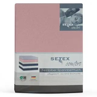 Setex Spannbettlaken Feinbiber 140 x 200 cm rosa
