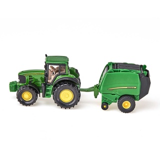 Siku 1665 - John Deere Traktor mit Ballenpresse 1:55