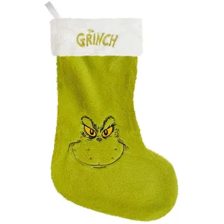 Weihnachtsstrumpf Dr.Seuss der Grinch 60cm Grün Plüsch Material