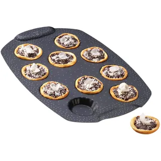 Tefal PerfectBake Mini J5735002 Kuchenform, 10 Mini-Törtchen, Antihaftbeschichtung, recyceltes und recycelbares Aluminium, gut goldfarben, PerfectBake Mini J5735002