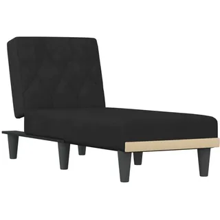CMM - Chaiselongue Schwarz Samt - Recamieren - 14.95 kg - Schwarz