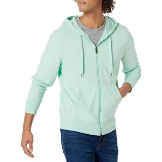 Amazon Essentials Herren Leichter French-Terry-Hoodie Mit Durchgehendem Reißverschluss Und Bequemer Passform, Minzgrün, XXL