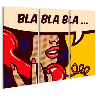 islandburner Prime Bild auf Leinwand Pop Art Stil Comic Style Mädchen Sprechen Vintage Telefon Bilder Wandbilder Poster
