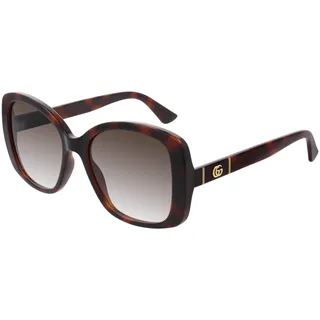 GUCCI GG0762S Sunglasses, Havana-Havana-Brown, 56