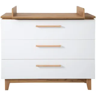 roba Wickelkommode mit Wickelansatz 'Finn' mit Schubladendämpfung, 3 Schubladen, Wickelhöhe 94 cm
