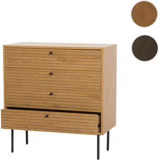 Kommode HWC-N78, Sideboard Schrank, 4 Schubladen, skandinavischer Stil Metall Holz Melamin MVG 85x80