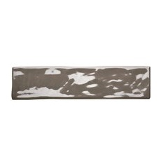 Wandfliese Loft Steingut Grau Glasiert Glänzend 7,5 cm x 30 cm