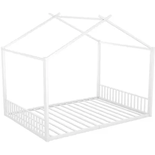 Oxeza Metallbett 140/200 cm Weiß , Metall , Mode , Rechteckig , 140x200 cm , Babymöbel & Kindermöbel, Kinderzimmer & Jugendzimmer, Kinderbetten, Spielbetten