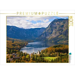 Calvendo Puzzle See Bohinj Landschaft im Herbst 1000 Teile Puzzle quer | Lege-Größe cm Foto-Puzzle für glückliche Stunden