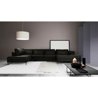 TRENDMANUFAKTUR Wohnlandschaft Polyester 3-Sitzer Braun