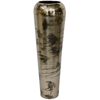 Bodenvase aus Metall, Messing, vergoldet, 20 x 67 cm