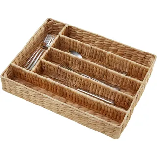 Landscape Korb , Naturfarben , Metall, Naturmaterialien , rechteckig , 30x7x40 cm , Lfgb , handgemacht, lebensmittelecht , Ordnen & Aufbewahren, Körbe, Dekokörbe