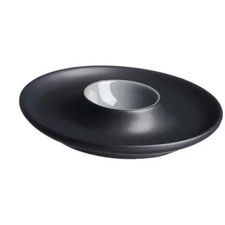 Ritzenhoff Breker Eierbecher , Grau, Schwarz , Keramik , Uni , rund , 12x3x12 cm , Geschirr, Tischkultur & Serviergeschirr, Eierbecher