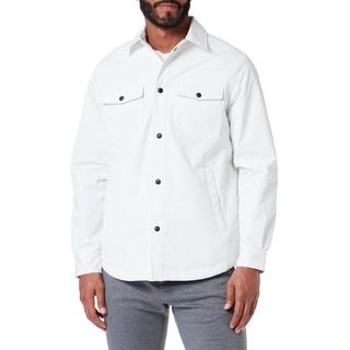 Armani Exchange Men's Long Sleeves, Big Front Pockets, Casual Fit Denim Jacket, White, Medium