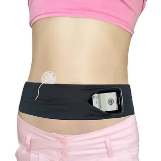 lovinlivin Verstellbarer Insulinpumpengürtel Diabetikerhalter Zubehör Bequem Laufen Breites Band Hüfttaschen für Typ 1 Diabetes T1D Medizinprodukt EpiPen Kinder Kind Männer Frauen Klein