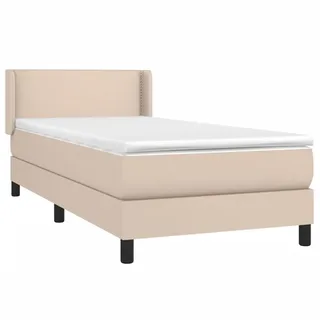 SYFAXTM Boxspringbett mit Matratze Cappuccino-Braun 80x200cm Kunstleder
