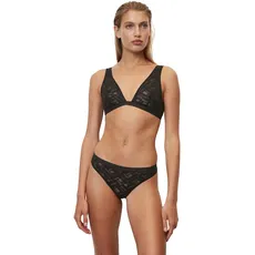 Marc O'Polo String »Graphic Lace«, Brasilslip mit feiner Spitze, schwarz