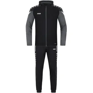 Jako Trainingsanzug Polyester Performance mit Kapuze Schwarz/Anthra light XXL