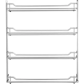 Fuchs Gewürzregal leer in Silber, robuster Küchen-Organizer für 24 Gewürzstreuer, ideal für Fuchs Gewürzdosen und Premiumglas, Maße: ca. 38 x 43 x 6 cm (B x H x T), leer