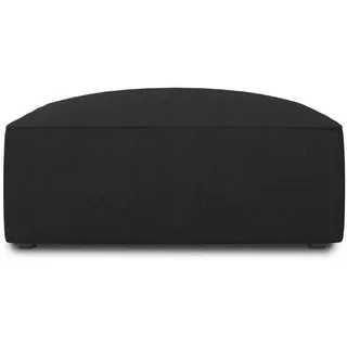 Micadoni Pouf Ruby aus strukturiertem Stoff schwarz , Schwarz , Textil , 93x40x93 cm , Hergestellt in Europa, Oeko-Tex® , Wohnzimmer, Sessel, Hocker & Hockerbänke, Poufs