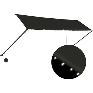 vidaXL Einziehbare Markise mit LED 400×150 cm Anthrazit - Grau