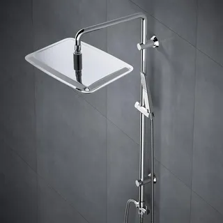 Görbach Duschsystem ohne Armatur Regendusche 35x25cm Chrom 35x25cm