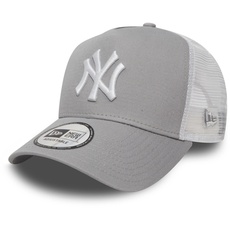 Bild New York Yankees MLB Clean Grau Weiß Verstellbare 9Forty A-Frame Trucker Cap für Kinder - Youth