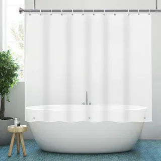 YISURE PEVA Duschvorhang Wasserdicht mattiert kurz 150cm Höhe | durchsichtig klar Plastik badevorhang Waschbar mit magnetischem Saum für Badezimmer, Breite 180 x Höhe 150cm
