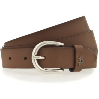 MUSTANG Ledergürtel Pull-Up-Leder mit Vintagecharakter, in schmaler Form, 2,5 cm, braun