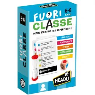 Headu Elite-Spiel 6-8 Jahre über 300 Herausforderungen, um mehr zu wissen IT58752 Lernspiel für Kinder 6-8 Jahre Made in Italy