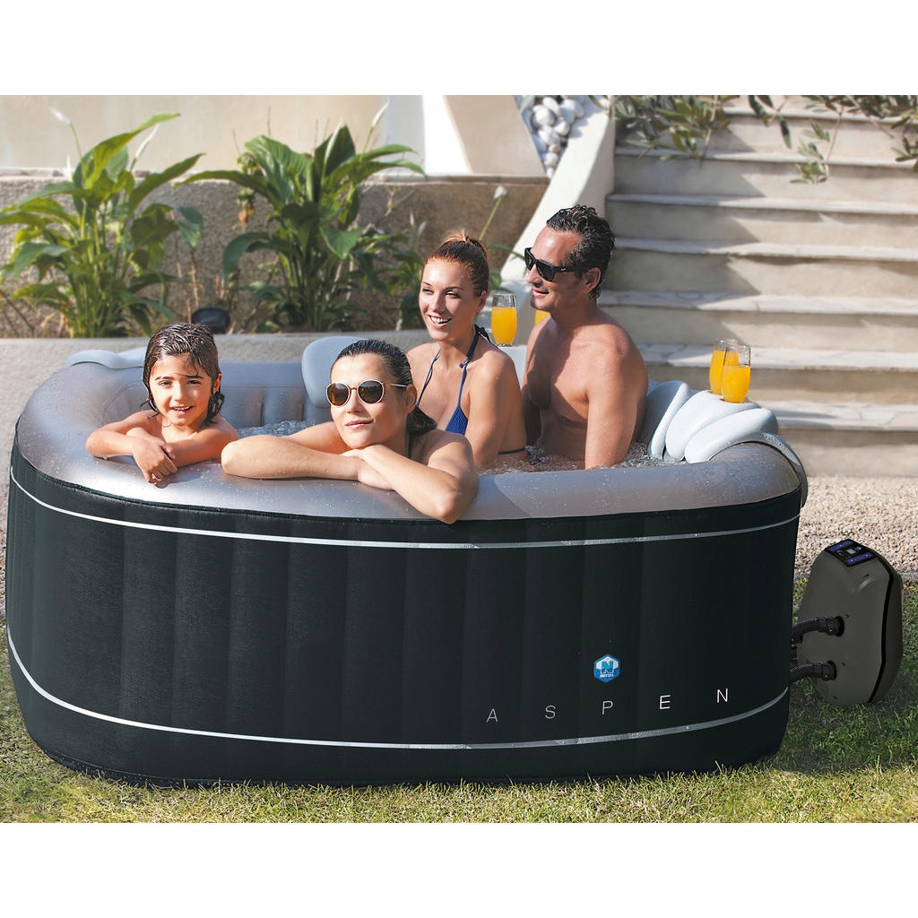 Bild von Whirlpool, Schwarz, Metall, Kunststoff, 168x70 cm Freizeit, Pools und Wasserspaß, Whirlpools