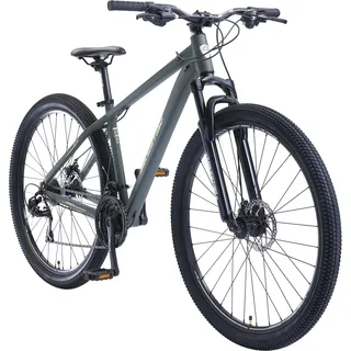 BIKESTAR Alu Mountainbike 29 Zoll | 21 Gang Hardtail Sport MTB 17 Zoll Rahmen Scheibenbremse Federgabel | Grün Beige - Grün, Beige